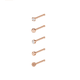 thumbnail image 1 of Set 5 Piercing Oro rosa Nariz Zirconia Punk Nostril, 1 of 3