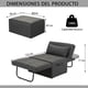 thumbnail image 5 of Sofá Cama Multifuncional 4 Modos Reclinable 4en1 Convertible Gris Liso, 5 of 8