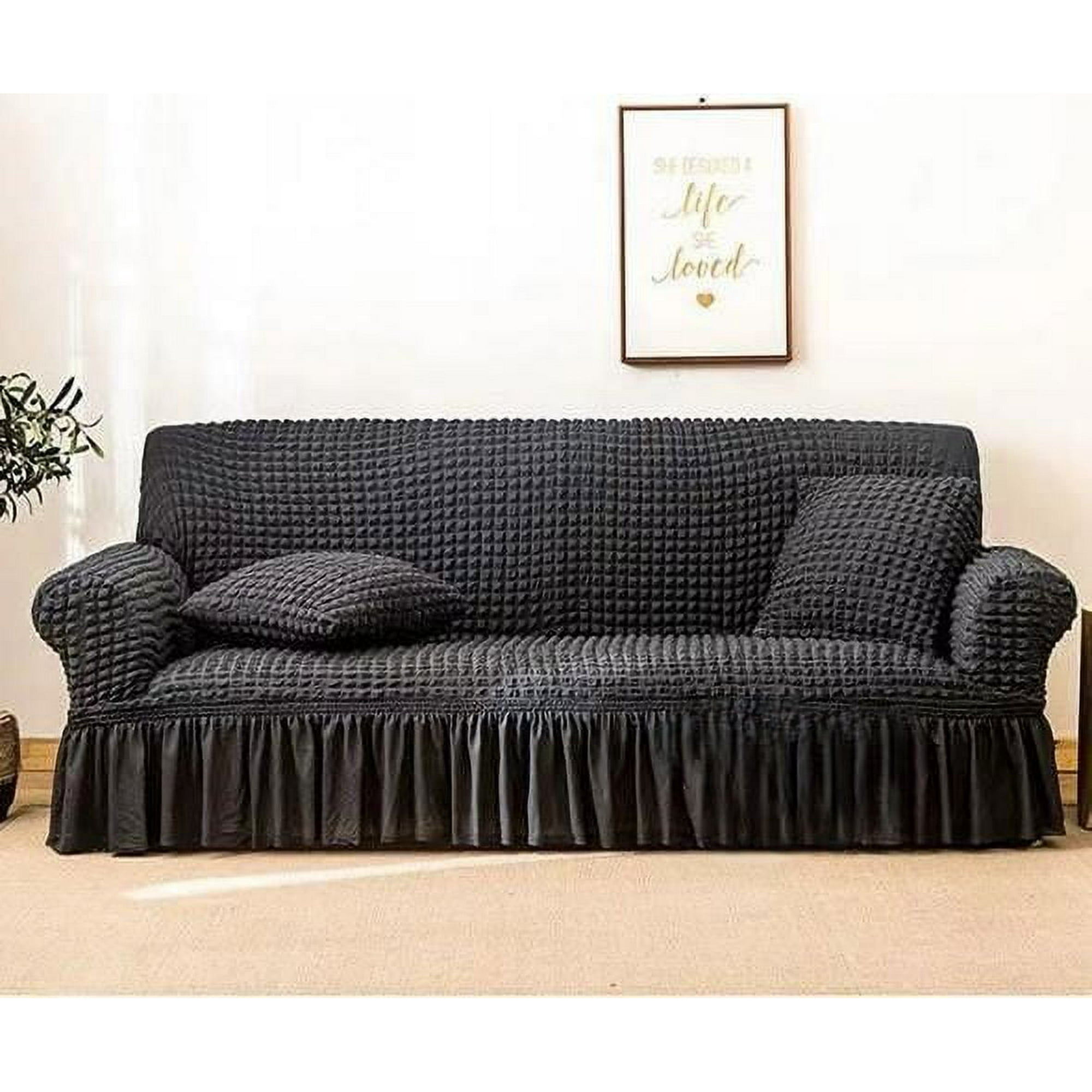 Angeles Del Hogar - Funda Cubre Sofa Sillon Cuadrille Turco 3 Cuerpos