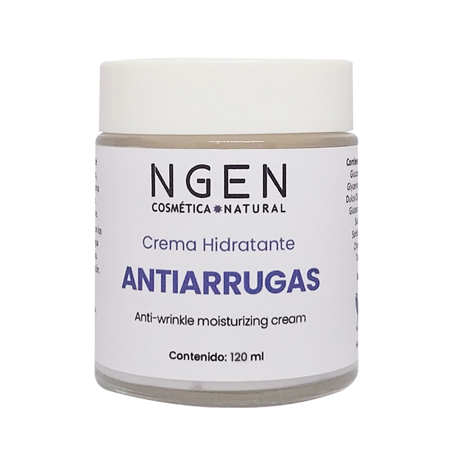 Ngen - Crema Antiarrugas Con Ácido Hialurónico 120 Ml