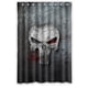 thumbnail image 1 of Cortina de ducha con logotipo de calavera de Deadpool, juego de cortina de baño con ganchos, tamaño 48 x 72 pulgadas, 1 of 3