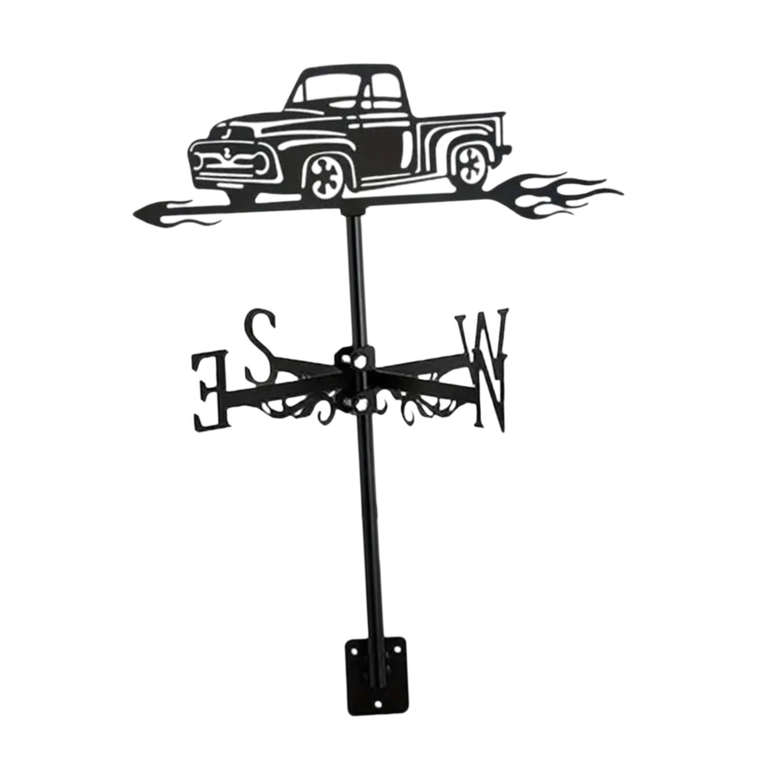 Ioensy - Veleta Negra Para Camioneta, Adorno De Camión De Regalo Para Valla, Montaje En Techo, Césped