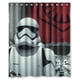 thumbnail image 1 of Cortina de ducha de Star Wars, juego de cortina de baño con ganchos, tamaño 66 x 72 pulgadas, 1 of 3