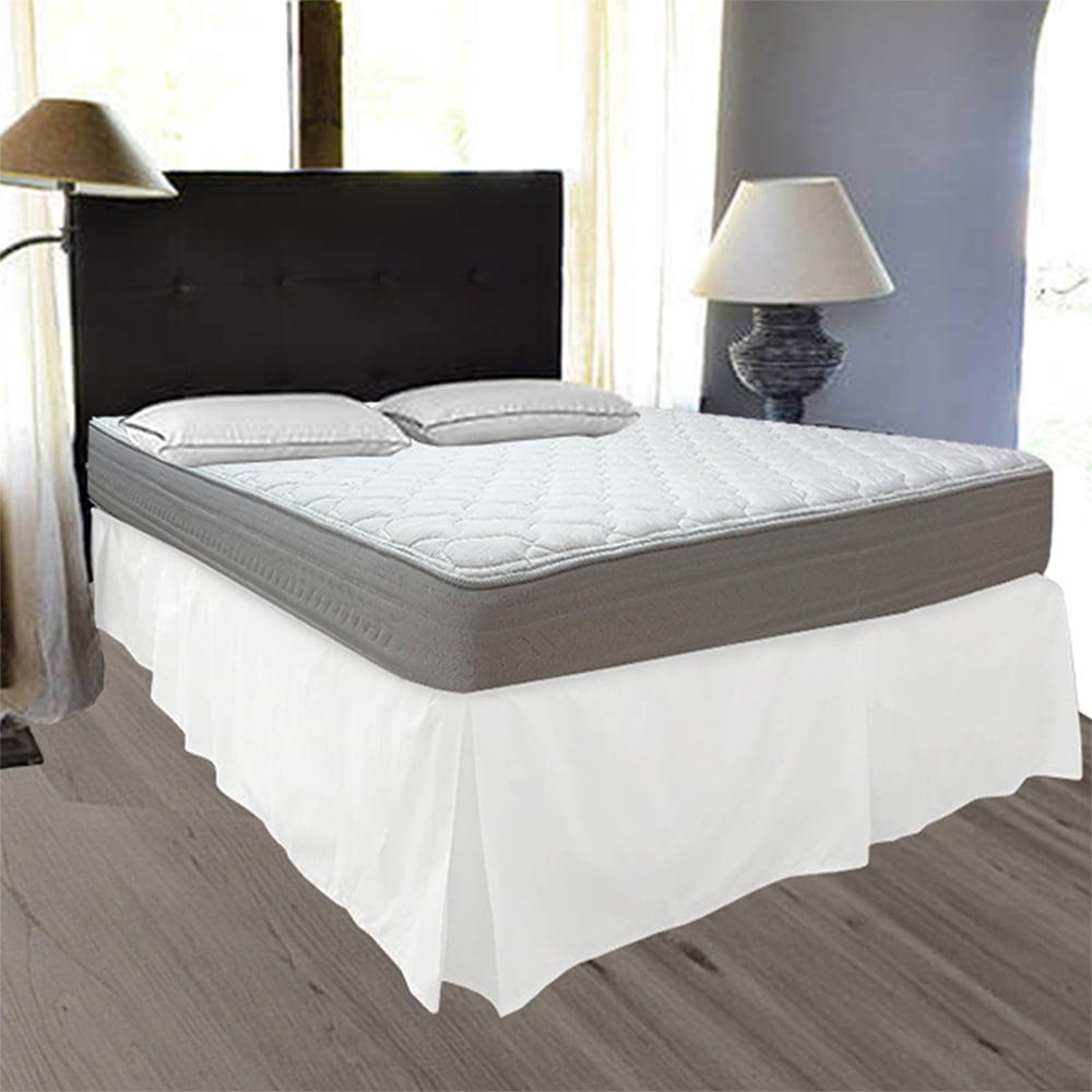 Victorianas - Faldon 2p Liso Blanco 200 Hilos