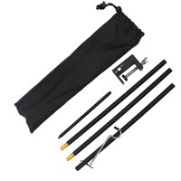 Ioensy - Lámpara De Camping Poste Soporte De Luz Desmontable Portátil Para Viajes Pesca Al Aire Libre Negro