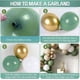 thumbnail image 3 of Kit de arco de globos verde aguacate de 152 piezas, globos de látex dorados y cromados retro para bodas, cumpleaños, baby showers, 3 of 6