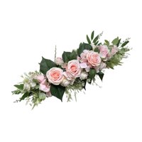 Magideal - Artificial Wedding Shape Flower Rose Recepción De Guirnalda Decoración De La Flor De Flor Banzlum , Rosa Claro