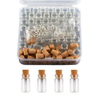 Bothyi - 50 Piezas Mini Botellas De Vidrio Con Tapones De Corcho Botellas Decorativas Para Manualidades Diy