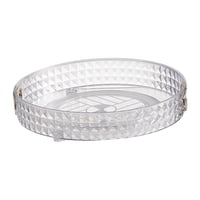 Magideal - Bandeja Giratoria De Escritorio Para Perfumes, Bandeja De Tocador, Bandeja De Tocador, Soporte De Almacenamiento De Cosméticos Para Cocina, Baño, Come 1 Nivel Claro