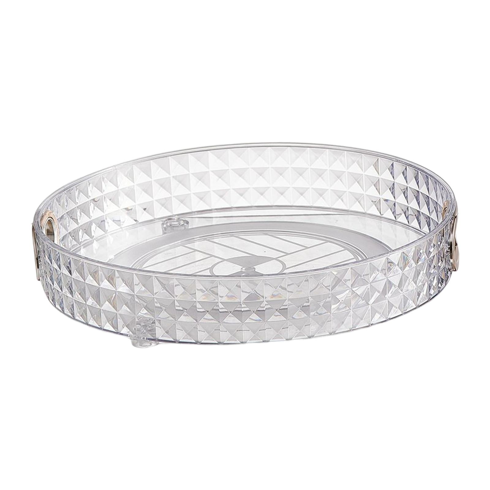 Magideal - Bandeja Giratoria De Escritorio Para Perfumes, Bandeja De Tocador, Bandeja De Tocador, Soporte De Almacenamiento De Cosméticos Para Cocina, Baño, Come 1 Nivel Claro