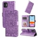 thumbnail image 1 of Funda tipo cartera FOXDOCK para iPhone 11 , diseño girasol en relieve, cuero PU, cierre magnético, soporte y tarjetero, 1 of 5