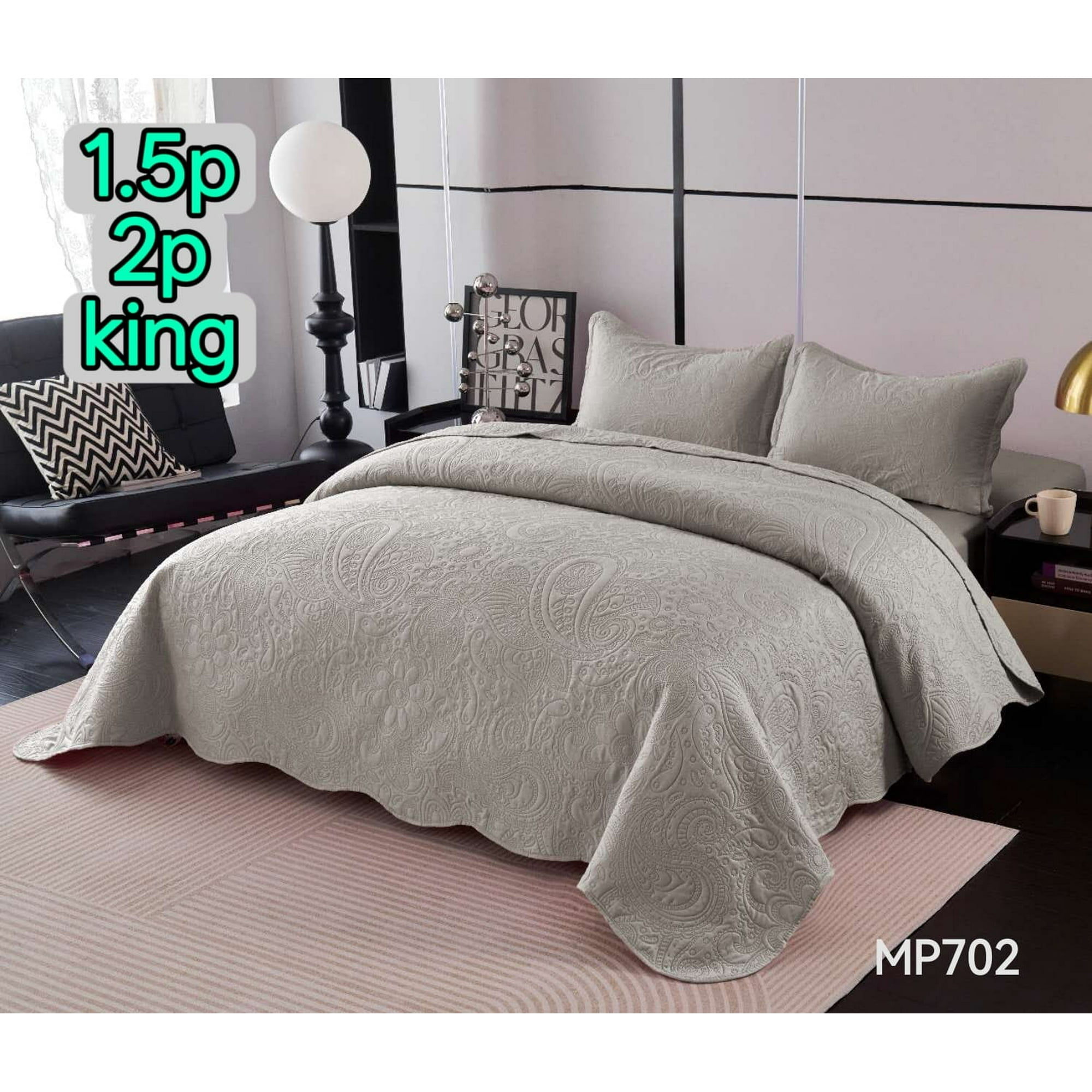 Bella Sophia - Cubrecama 2 Plazas Gris Uter