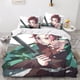 thumbnail image 2 of Juego De Funda Nórdica Entemah Demon Slayer 3d Funda Nórdica De Anime Apasionada Juego De Ropa De Cama De 3 Piezas Para Niños Y Niñas Con Cremallera, 2 of 3