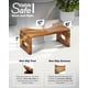 thumbnail image 3 of Taburete de inodoro BLUEWEST plegable de madera de acacia de 18 cm para orinal, 3 of 7