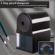 thumbnail image 1 of Get Perfectly Sharpened Pencils Every Time with Our Black Manual Pencil Sharpener - Ideal for Kids, School, Classroom, Home and Artists - Features Stronger Helical Blade for Fast Sharpening of Colored, 1 of 5