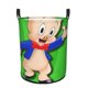 thumbnail image 1 of El Show de Porky Pig Cesta de lavandería de gran capacidad redonda con asa, bolsa para ropa sucia plegable, almacenamiento para dormitorio, baño y lavadero 44x35 cm, 1 of 6