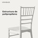 thumbnail image 2 of Silla Comedor Eventos Apilable Polipropileno Blanca Chiavari, 2 of 9