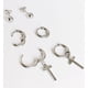 thumbnail image 3 of Pack De Aros Argollas Huggies Cruz Esfera Plateada Piercing, 3 of 3