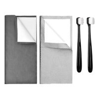 Ioensy - Paño Ligero Para Pulir Plata Con 2 Cepillos Para Collares Y Cadenas De Diamantes