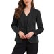 thumbnail image 1 of INSPIRE CHIC Blazer a Rayas para Mujer con Solapa de Muesca, Un Botón, Manga Larga, Chaqueta de Traje para Oficina, Talla XL, Negro, 1 of 6
