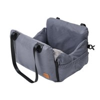 Magideal - Asiento De Coche Para Perros, Bolsa De Transporte Para Mascotas, Sofá Nido Con Almohadilla Extraíble Portátil, Cómodo Asiento Elevador Antideslizante Gris