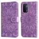 thumbnail image 1 of Funda tipo cartera FOXDOCK para OPPO A74 5G , diseño girasol en relieve, cuero PU, cierre magnético, soporte y tarjetero, 1 of 5