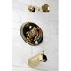 thumbnail image 3 of Grifo Kingston Brass KB8631DFL NuWave para tina y regadera, cromo, 3 of 9