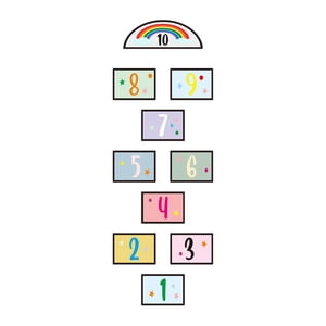 Bothyi - Etiqueta Engomada Del Piso De La Huella De La Rayuela Calcomanía Del Piso De La Historieta Para La Decoración De La Cocina Stylea