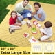thumbnail image 2 of Manta de pícnic ZAZE extra grande, 200 x 200 cm, impermeable, color amarillo, 2 of 6