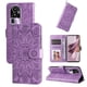 thumbnail image 1 of Funda tipo cartera FOXDOCK para OPPO Reno 10 Pro Plus , diseño girasol en relieve, cuero PU, cierre magnético, soporte y tarjetero, 1 of 5