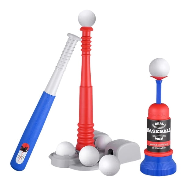 TEE Ball Juego para niños Juegos de béisbol de béisbol Juegos al aire libre Practice lanzador de béisbol con camiseta de bateo ajustable para niños