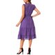 thumbnail image 3 of INSPIRE CHIC Vestido de Mujer de Chifón Sin Mangas con Cintura Fruncida y Estrellas Metálicas Doradas para Fiesta Púrpura XL, 3 of 6