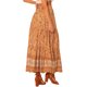thumbnail image 3 of INSPIRE CHIC Falda Boho para Mujer Casual Campesina Floral Bohemia con Borlas Cintura Elástica Faldas Maxi S Naranja, 3 of 5