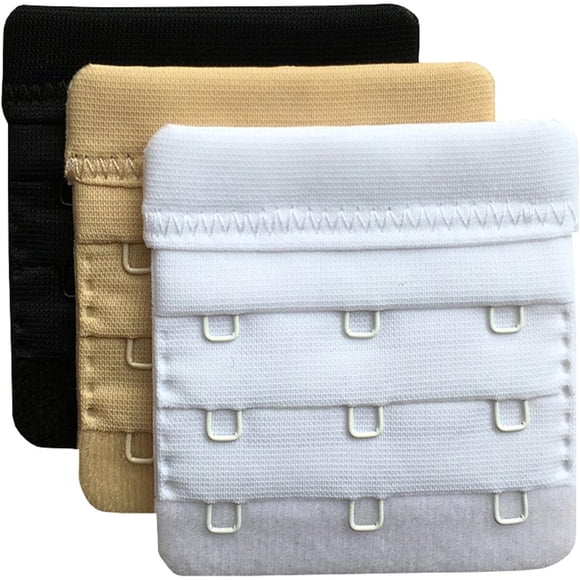 Pack de 3 extensores de sostén suaves y cómodos para mujer, de 3 ganchos