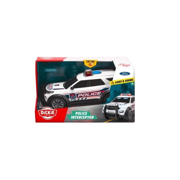 Auto de Juguete DICKIE TOYS Ford Interceptor Policial 28 cm Luz y Sonido