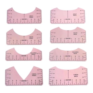 Magideal - Guía Para Hacer Reglas De Camisetas, 8 Unidades, Herramientas Para La Impresión De Camisetas, Guía Para La Colocación De Vinilo Rosa