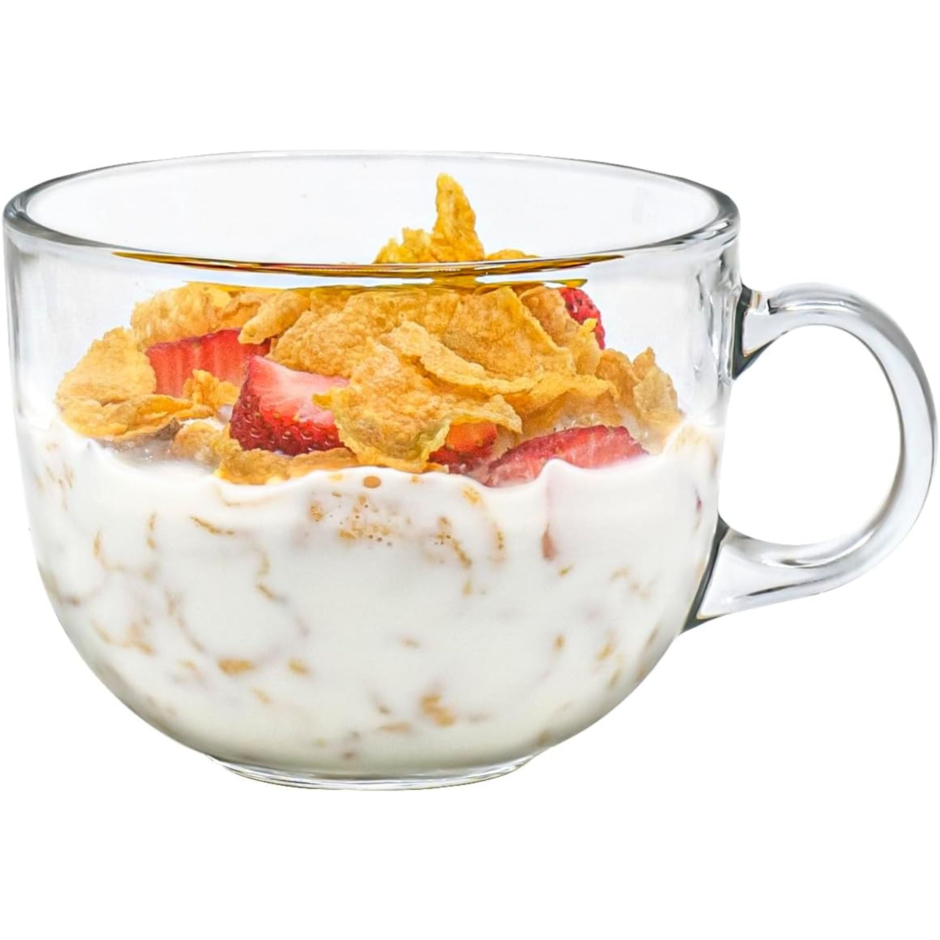 Genérico - Set 6 Tazas Grandes Vidrio / Tazón 330ml