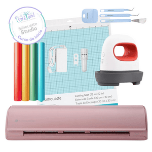 Silhouette - Kit Inicio Cameo 5 Rosada + Estampadora Mini Heat Press