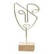 thumbnail image 1 of Figura Cara Sombrero Soporte De Exhibición Escultura De Personaje Abstracto Para Mueble De TV Dorado, 1 of 3