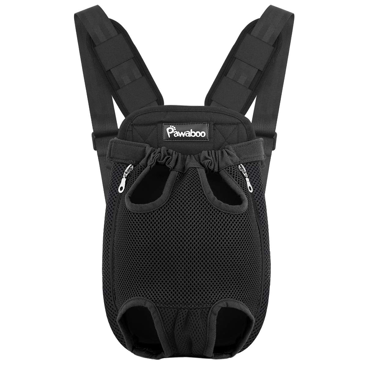 Mochila Transportadora De Mascotas Pawaboo Ajustable Para Perros Pequeños, Color Negro