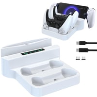Genérico - Base De Carga Para Mandos Ps5 - Base De Carga Portátil Con Indicador Led Y Cable Type-C, Estación Base De Accesorios De Juego Compatible Con La Consola Playstation 5-Blanco