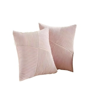 Genérico - Set De 2 Fundas De Cojin Felpa Rosa
