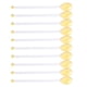 thumbnail image 1 of 10 Cucharas De Vidrio Transparentes Para Mezclar Café Con Leche, Bebidas Calientes Y Doradas, 1 of 5