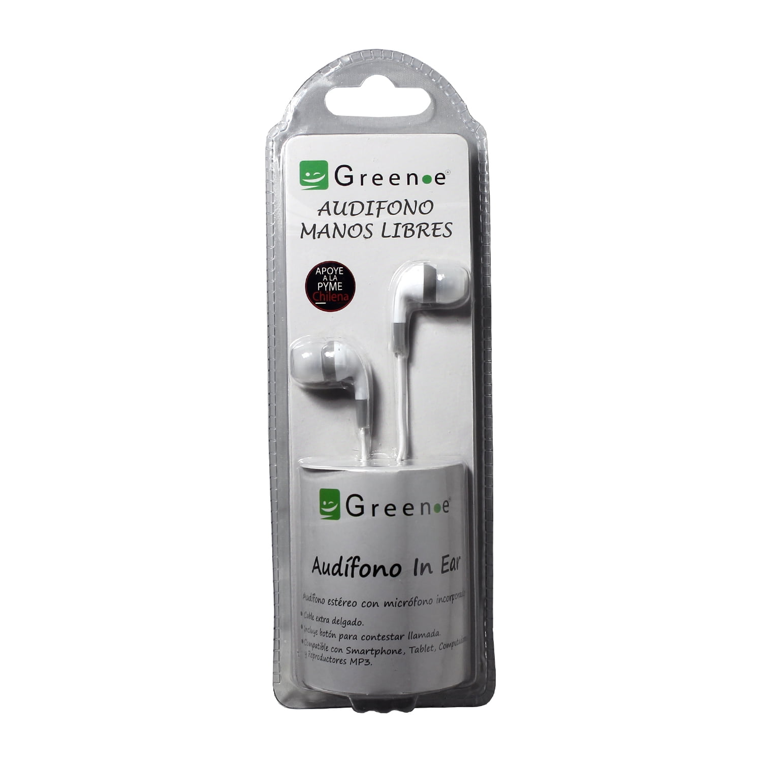 Green E - Audífono Manos Libres Con Micrófono Jack 3.5mm / In Ear