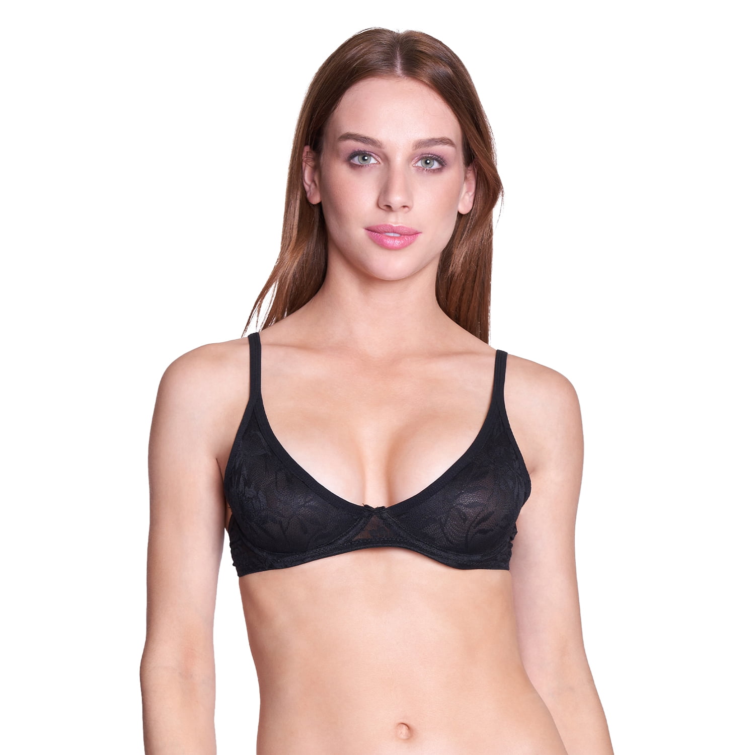 Baziani - Sostén Encaje Mujer Negro Copa 36c 3860