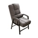 thumbnail image 3 of Silla De Escritorio Con Asiento Acolchado Y Cojín, Cómoda Silla De Tela De Lino Moderna Para Computadora, Color Gris, 3 of 5
