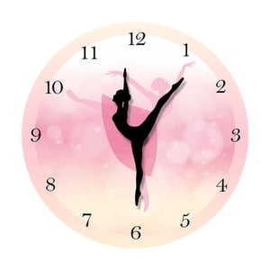 Bothyi - Reloj De Pared De Chica De Ballet De 12 Pulgadas, Decoración Con Pilas Para Dormitorio Elegante