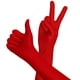 thumbnail image 4 of Opera Gloves Skeleteen Red Satin Roaring Fancy Flapper de los años 20, 4 of 6