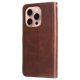thumbnail image 4 of Funda tipo cartera para iPhone 16 Pro con bolsillo con cremallera y ranuras para tarjetas – Función de soporte Marrón, 4 of 6