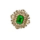 thumbnail image 2 of Retro Victoriano Cristal Esmeralda Flor Broche Pin Señoras Accesorios Regalo, 2 of 3